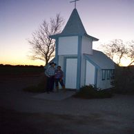 Little church in the middle of the lettuce field